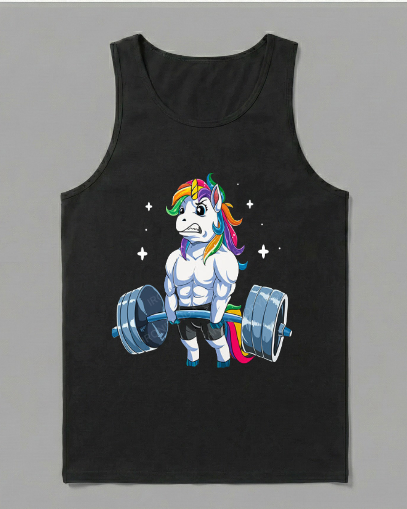 WEIGHTLIFTING UNICORN COTTON TANK