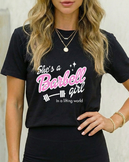 SHE IS A BARBELL GIRL GYM SHIRT