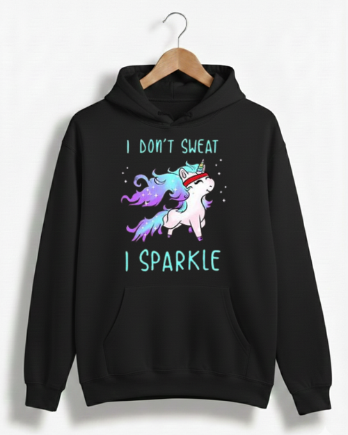 I DON'T SWEAT I SPARKLE GYM HOODIE