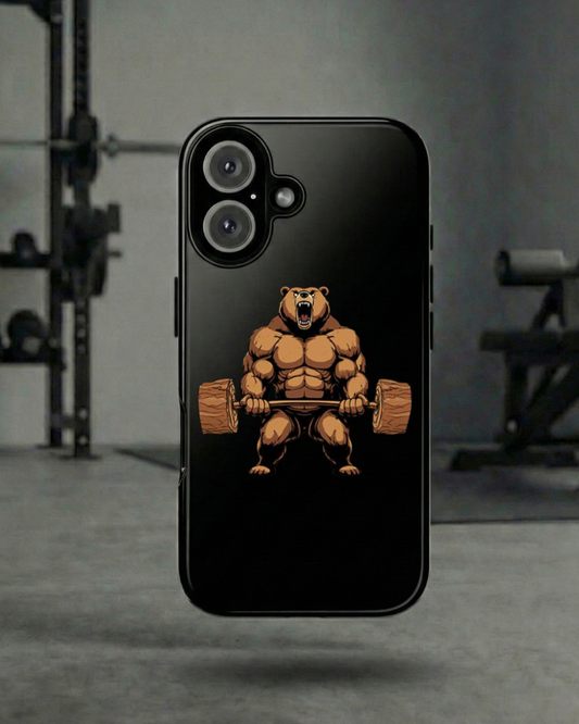 Bear Lifting Weights Phone Case