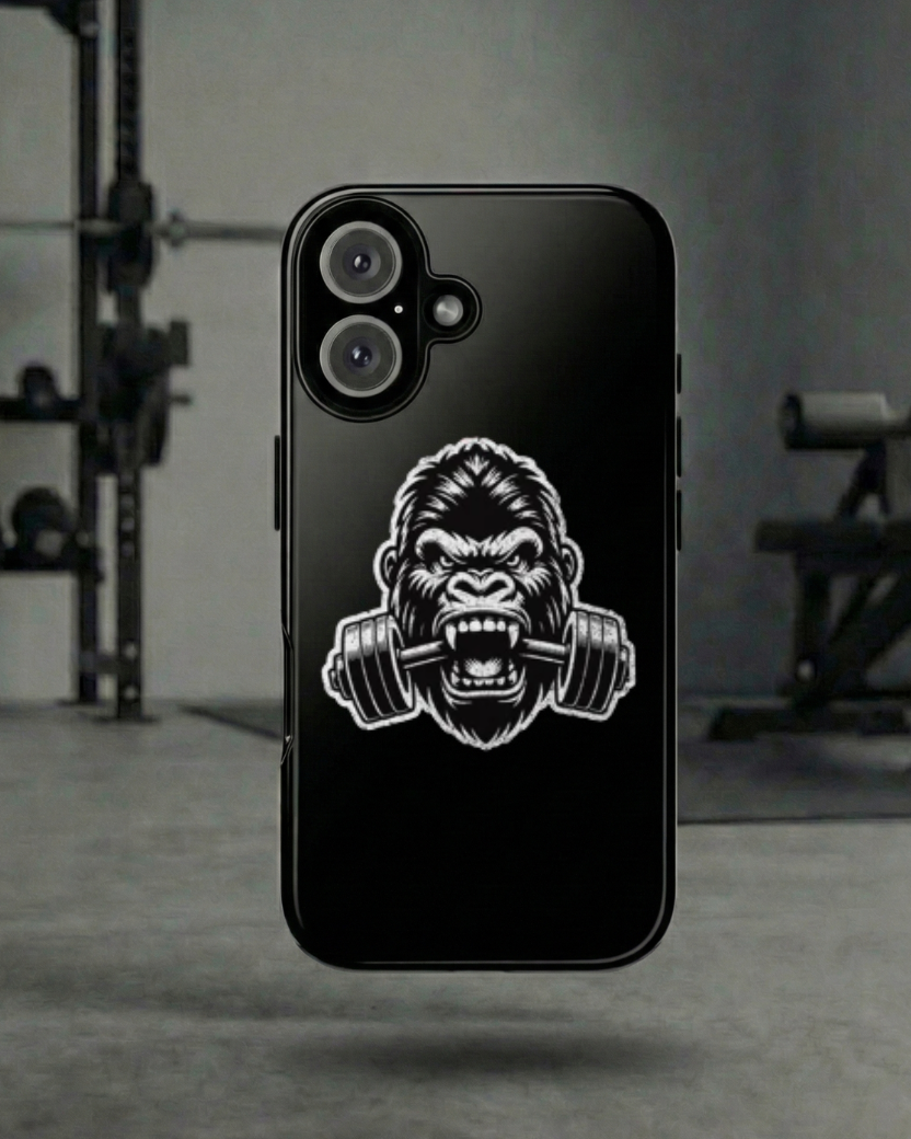 Barbell Bite Gorilla Phone Case