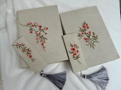 Hand Embroidered Fabric Notebook