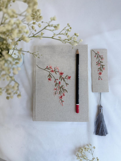 Hand Embroidered Fabric Notebook