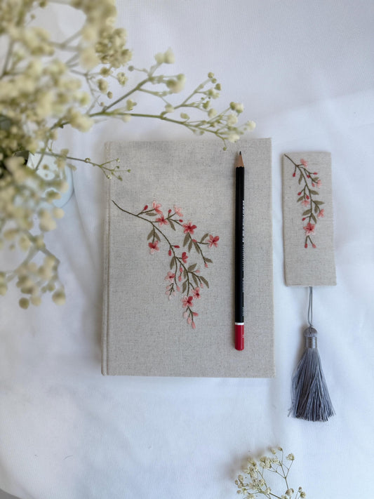 Hand Embroidered Fabric Notebook